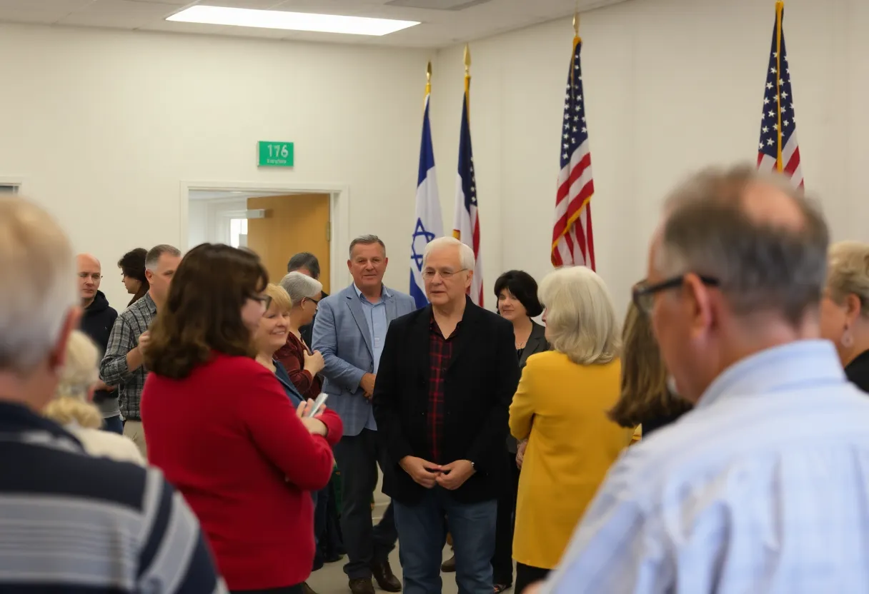 Attendees participating in an Israel briefing event in Charleston
