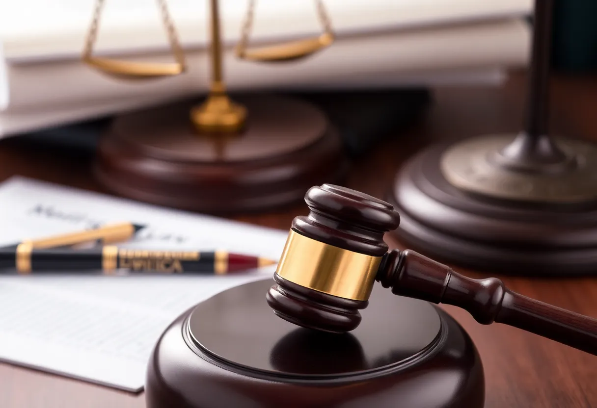 Gavel on legal documents representing the judiciary in Mexico