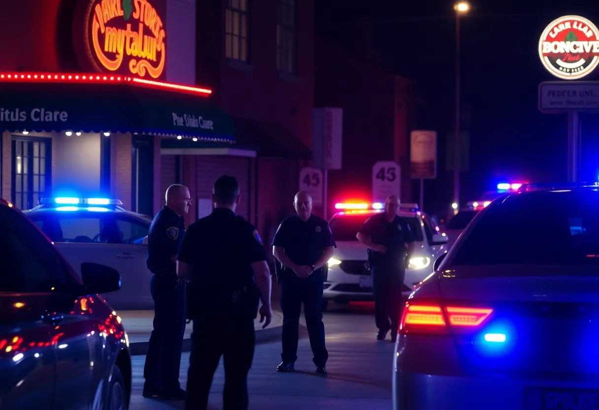 Law enforcement officers conducting a sting operation at a nightclub in Ladson