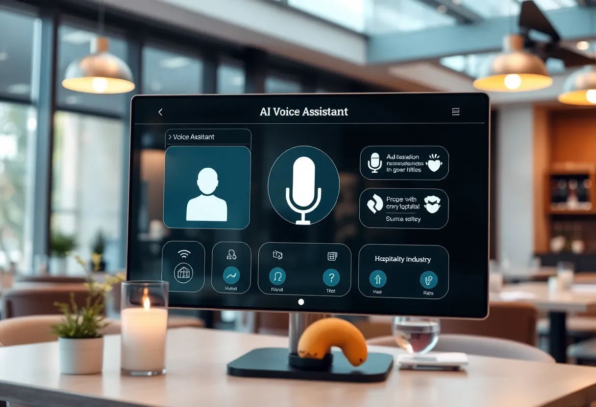 Illustration of LouLou AI, an AI voice assistant designed for hospitality services.