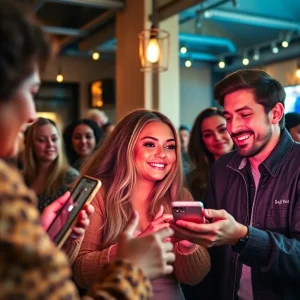 Micro-influencers engaging with their followers on social media.