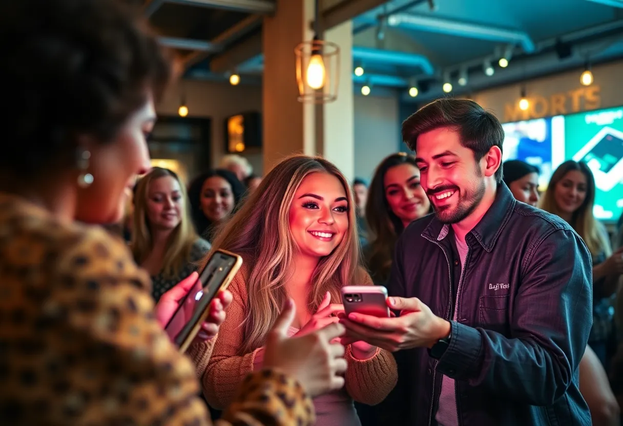 Micro-influencers engaging with their followers on social media.