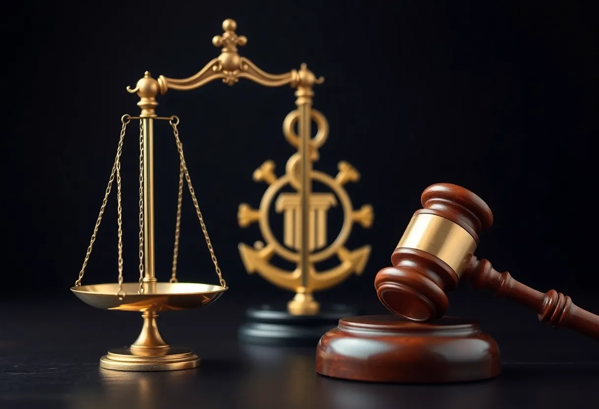 Symbolic representation of military justice and legal leadership