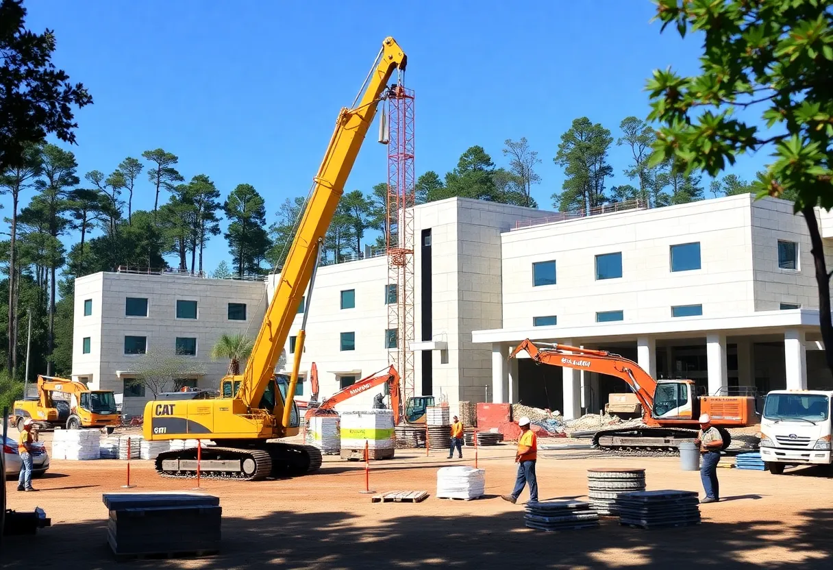 Construction site of the new Roper St. Francis hospital in North Charleston