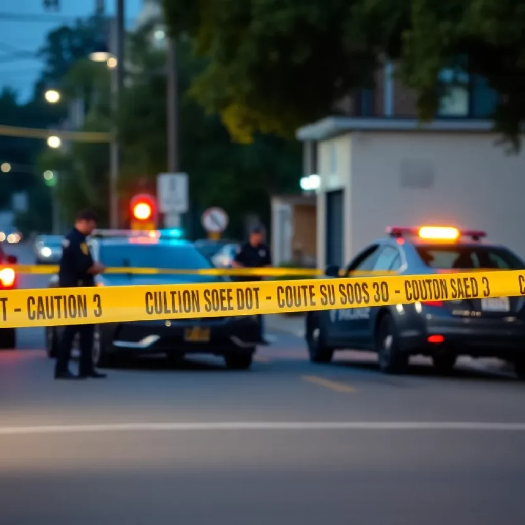 Police at a crime scene in North Charleston