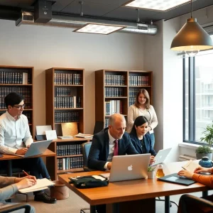 Parrish Law Firm team collaborating in an office setting
