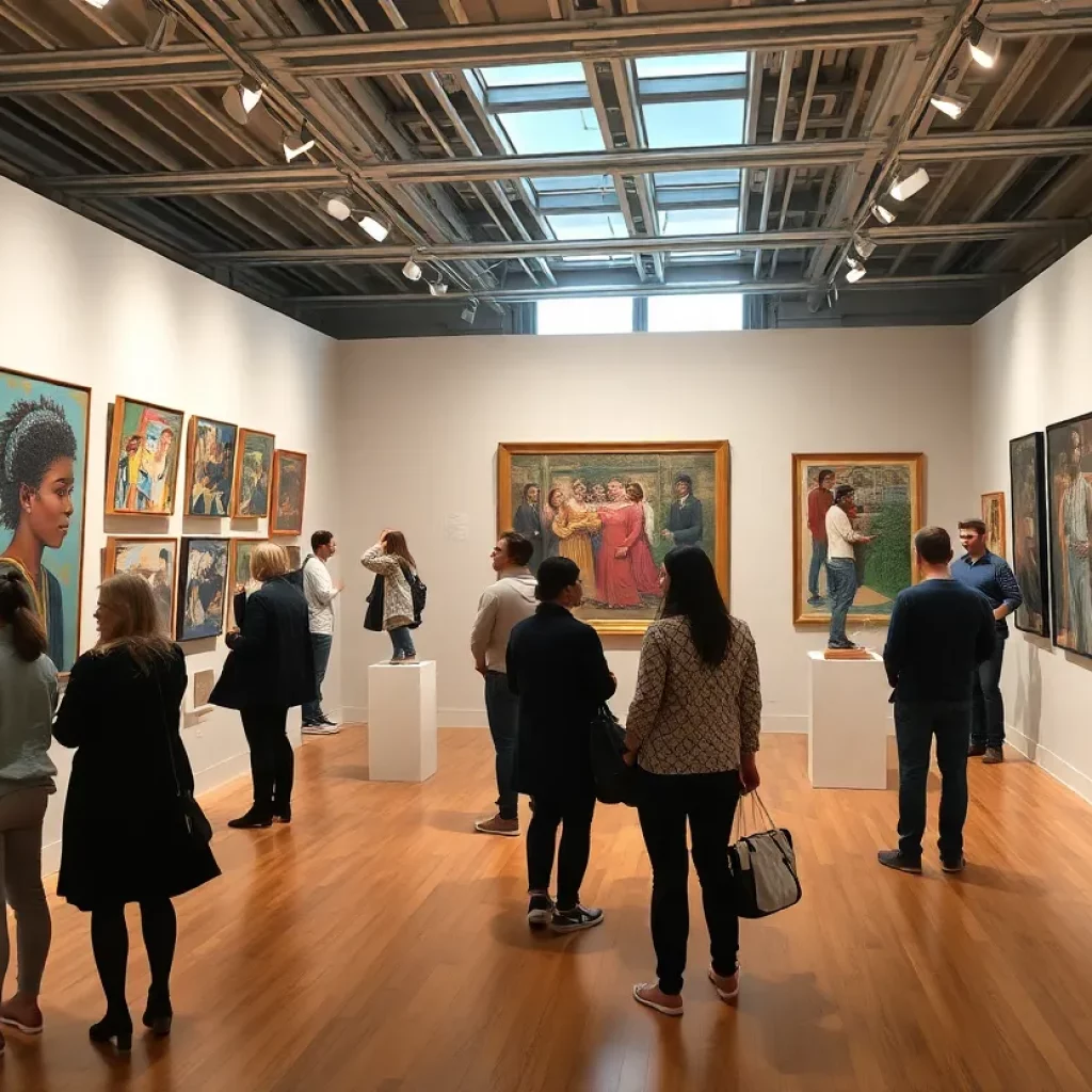 Artworks displayed at the Piccolo Spoleto Juried Art Exhibition