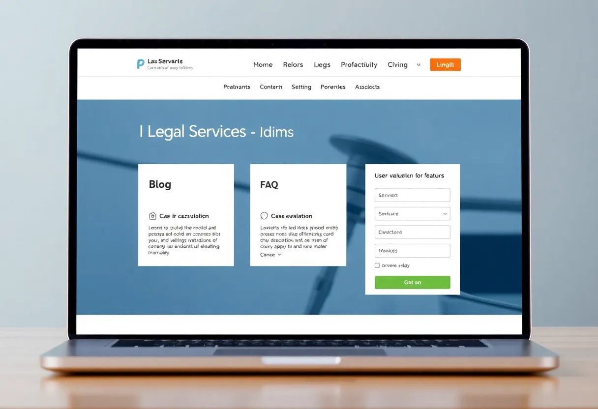 Screenshot of Premier Injury Attorneys' new website interface