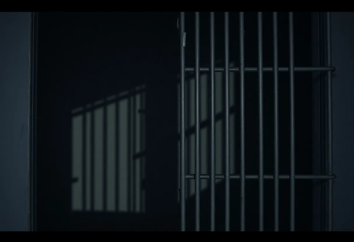 Somber prison interior reflecting the serious nature of inmate care.