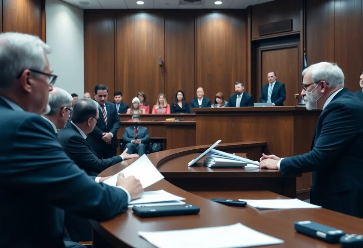 Courtroom during the trial of Sean Diddy Combs