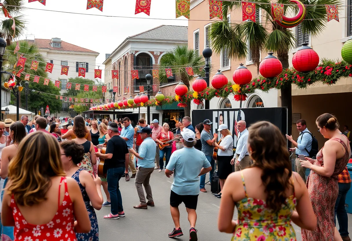 Festival performers and audience in Charleston during the Spoleto Festival USA.