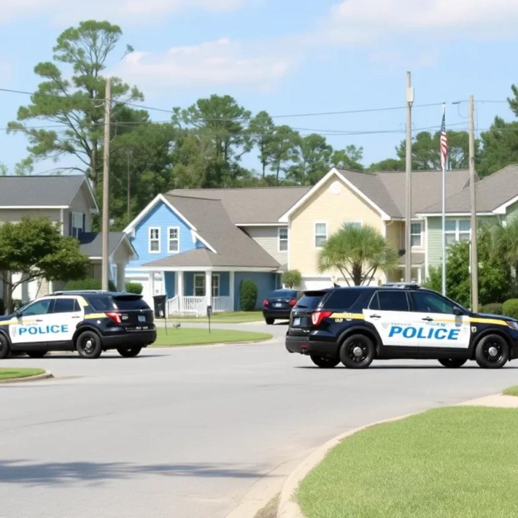 Police presence in a peaceful Summerville neighborhood