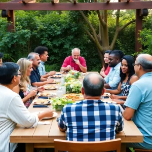A communal dining experience celebrating diversity and unity.