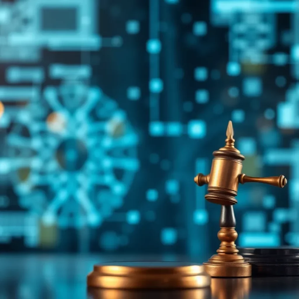 Illustration of AI technology enhancing legal research workflows.