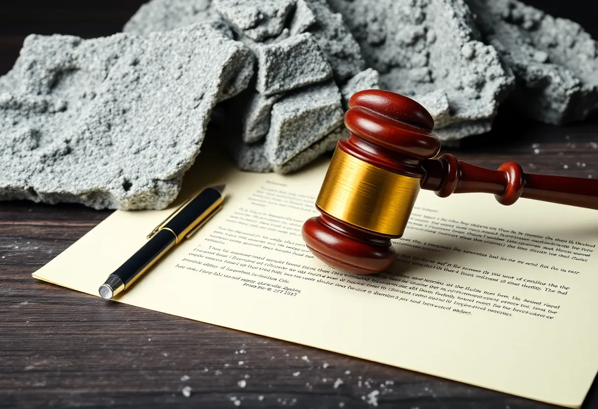 Gavel on legal document representing asbestos liability ruling