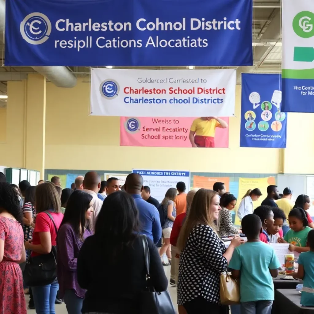 Community members engaging at Charleston County School District event