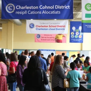 Community members engaging at Charleston County School District event