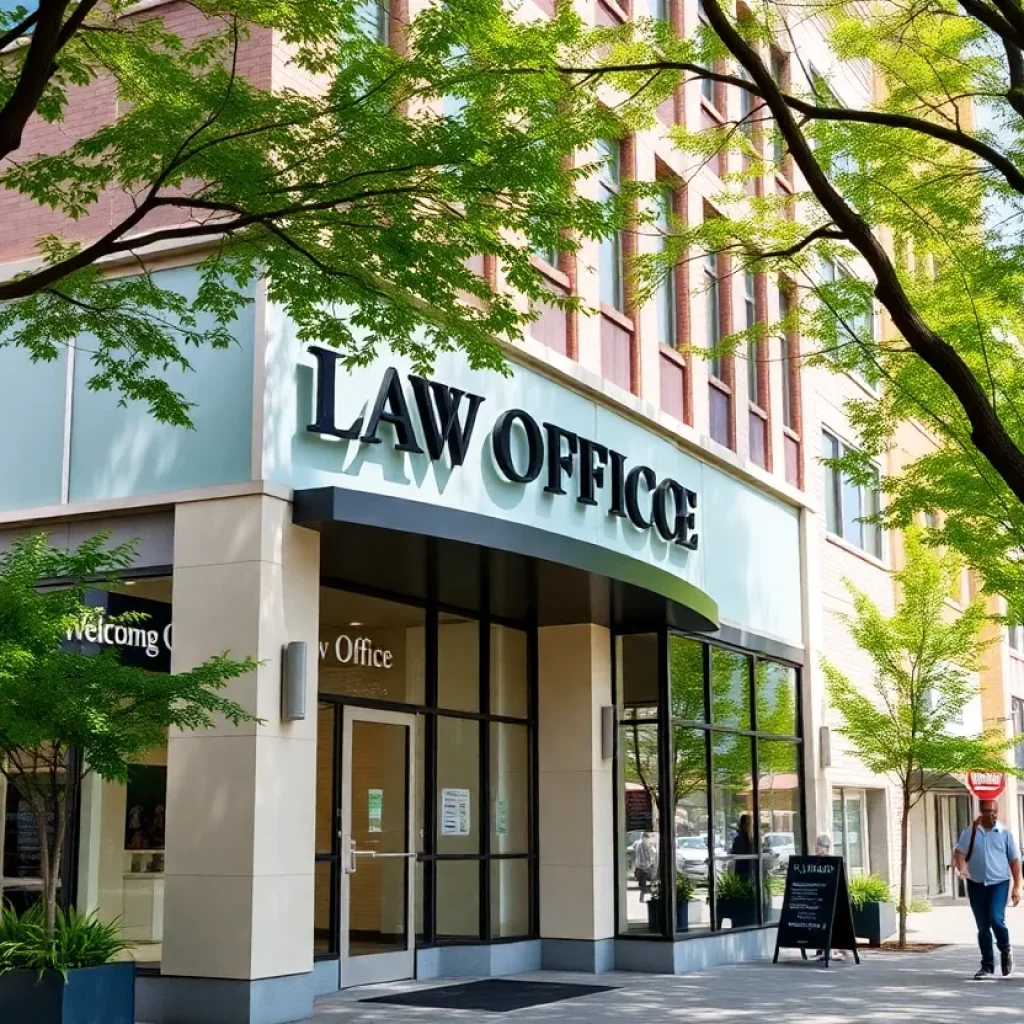Modern law office in downtown Greenville, South Carolina