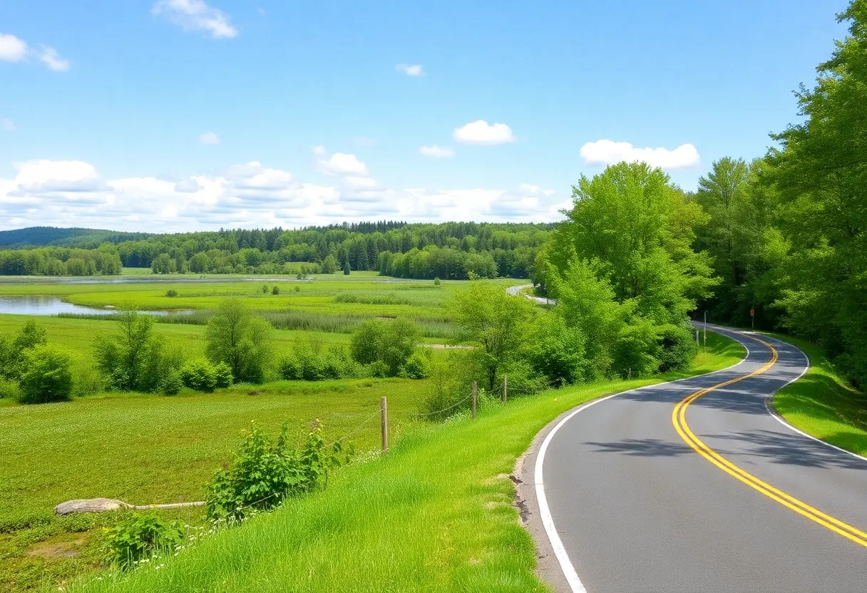 A picturesque view of Laurel Hill County Park with greenery.