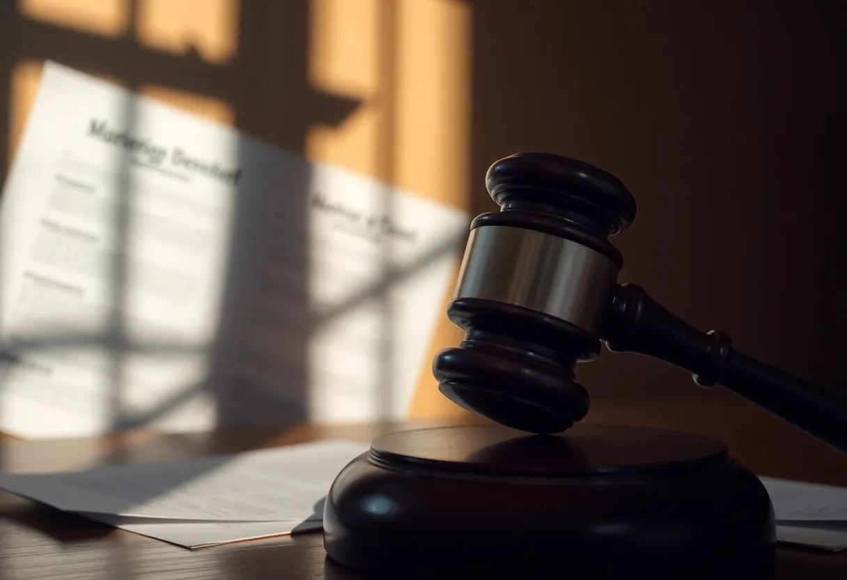 Courtroom scene symbolizing immigration legal issues