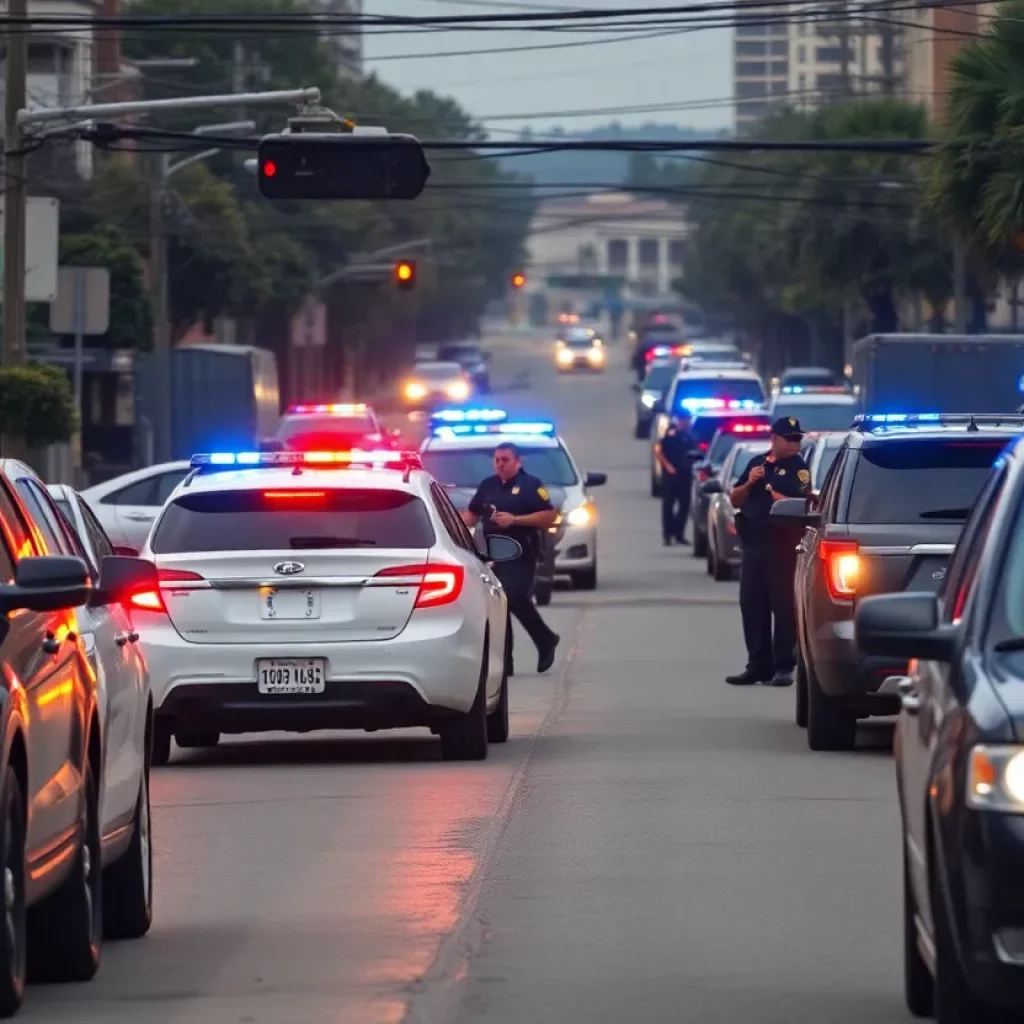 Police officers conducting a drug operation in North Charleston