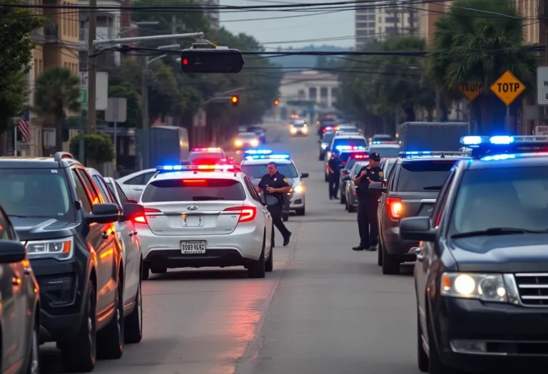 Police officers conducting a drug operation in North Charleston
