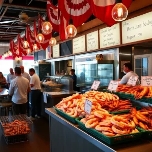 Delicious local shrimp dishes served in a Charleston restaurant