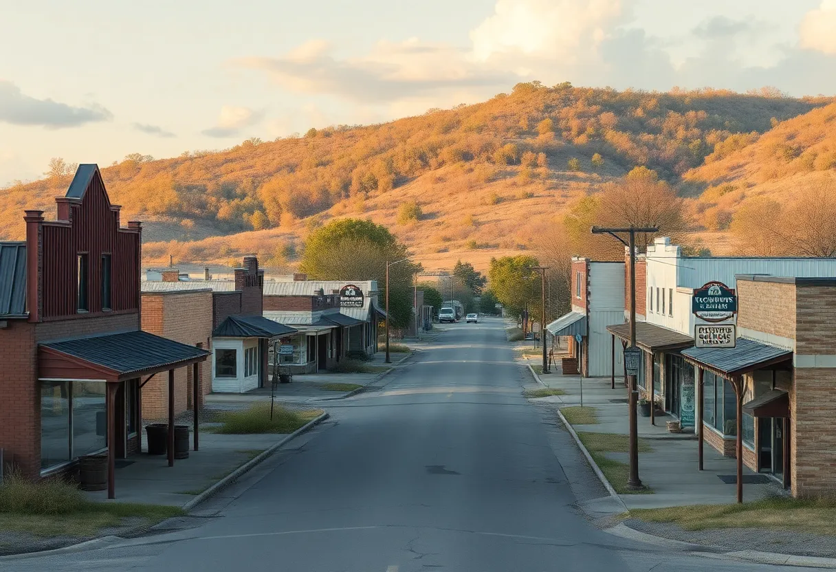 A rural town facing legal deserts and declining services.
