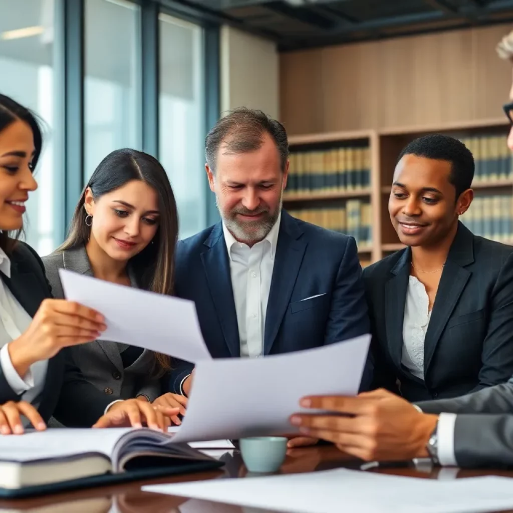 Legal professionals in a meeting discussing U.S. Attorney nominations