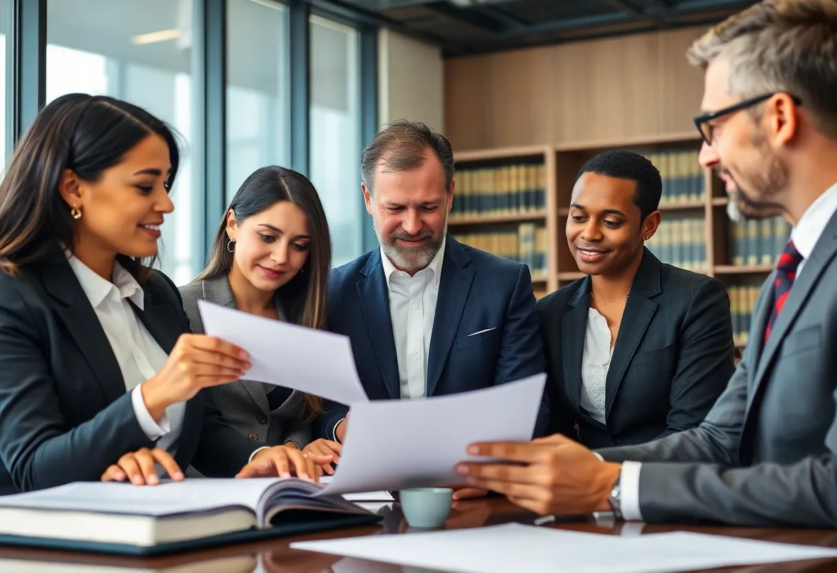 Legal professionals in a meeting discussing U.S. Attorney nominations