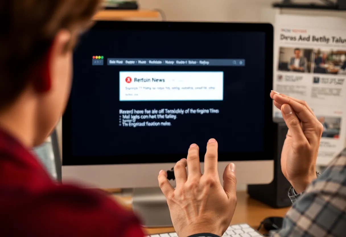 Frustrated user looking at computer error page