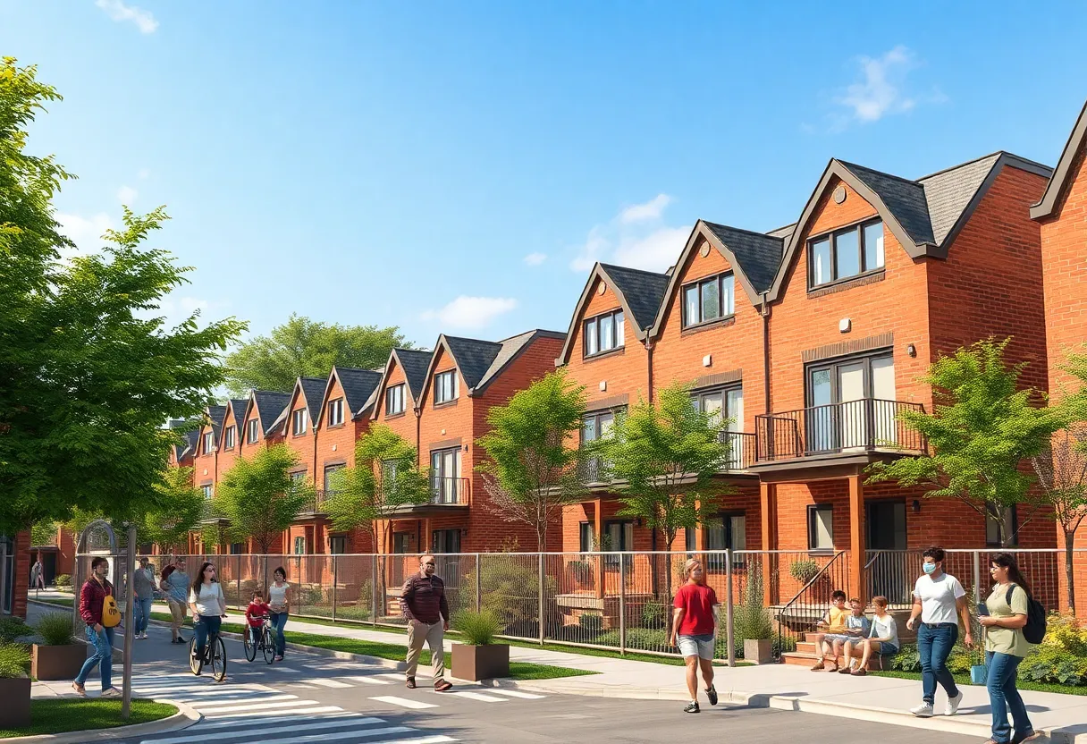 Rendering of affordable housing units in Charleston