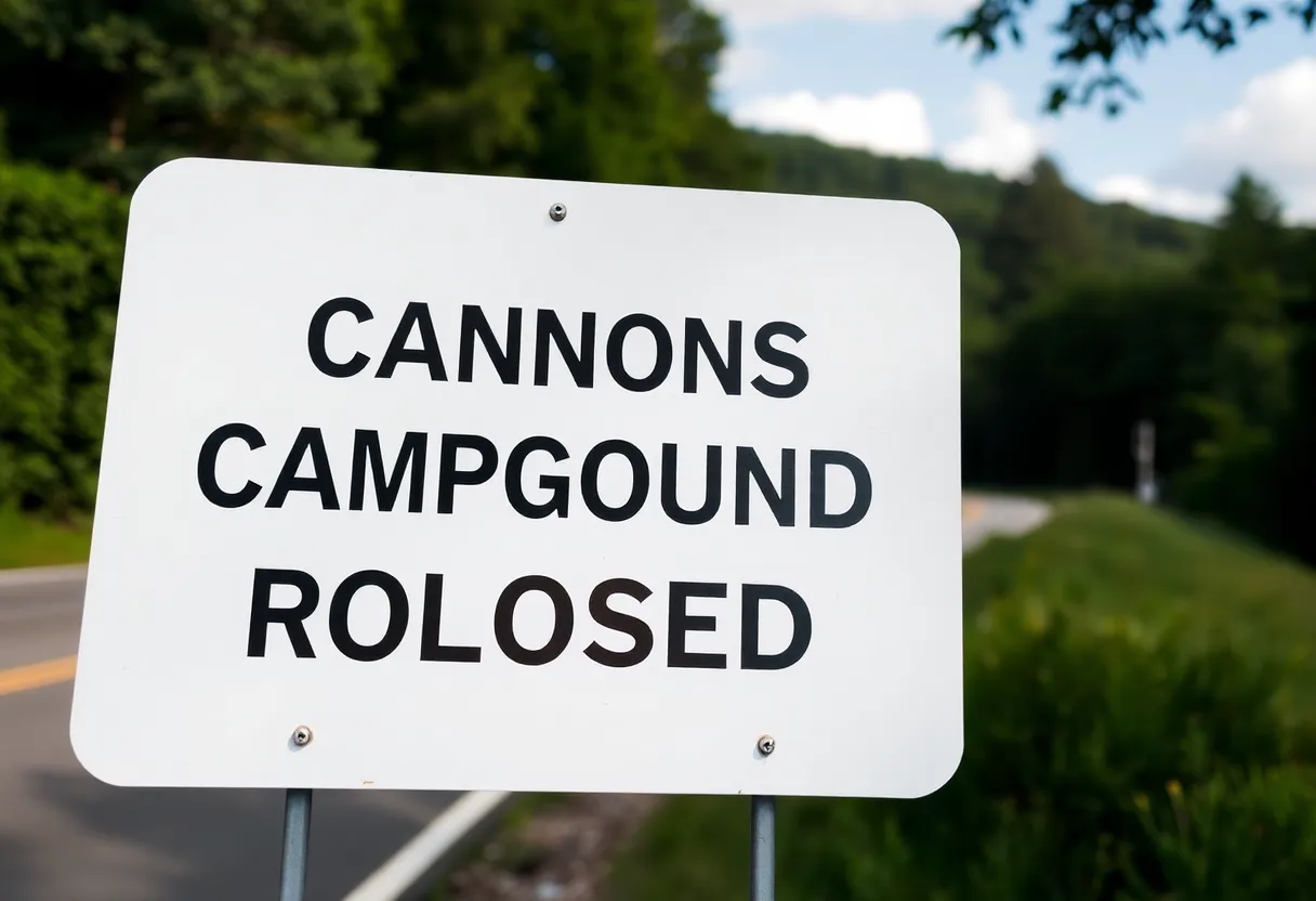Cannons Campground Road Closure