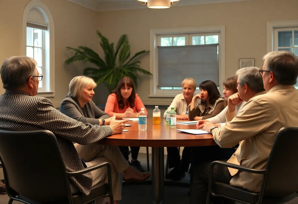Community members gathered to discuss dormitory plans
