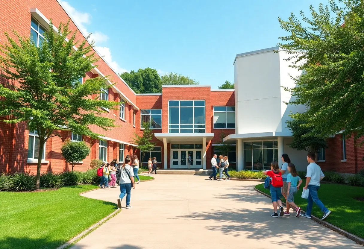 Students entering Charleston County Schools campus