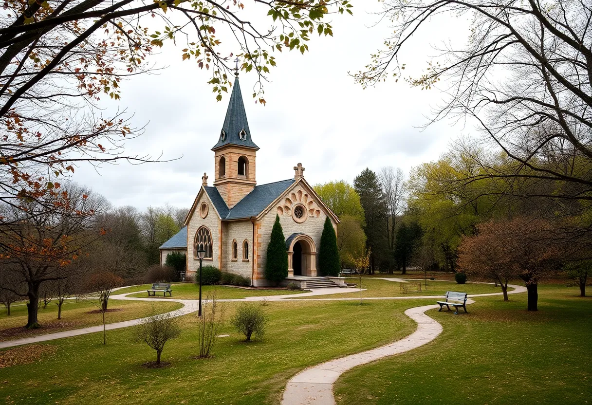 Historic Coakley Chapel in Mount Pleasant with park area