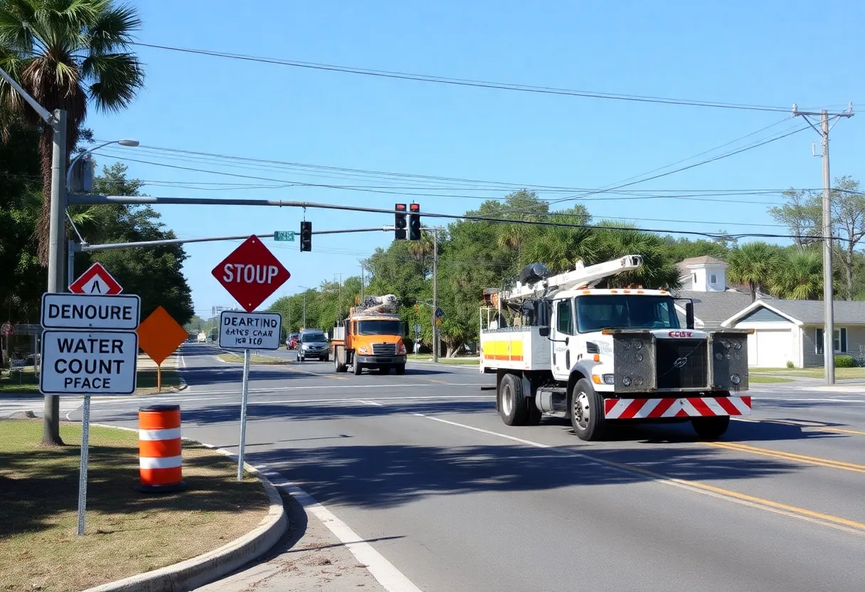 Traffic disruption at Daniel Island due to road closure for repairs