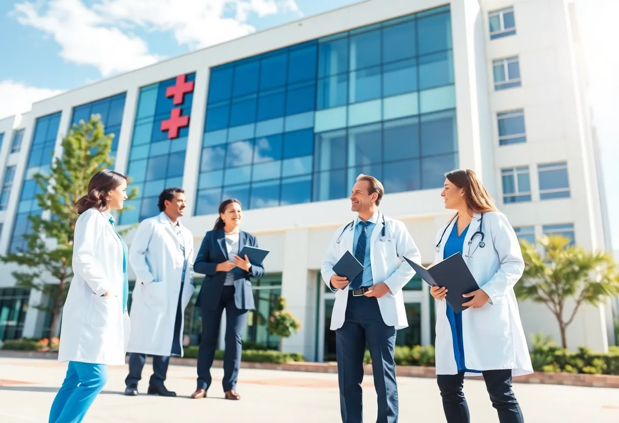 Illustration of a healthcare facility representing MUSC's expansion strategy