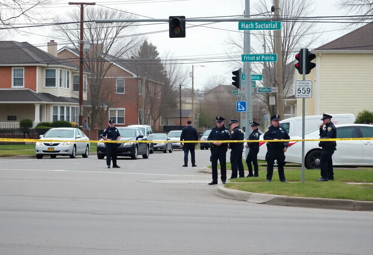 Police investigating a shooting scene in North Charleston.