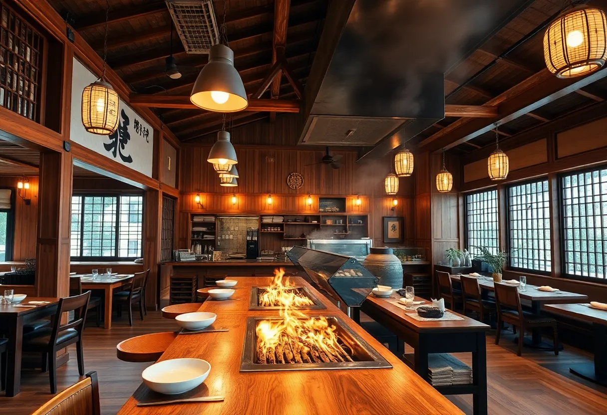 Interior of Shokudō Japanese restaurant in Charleston.