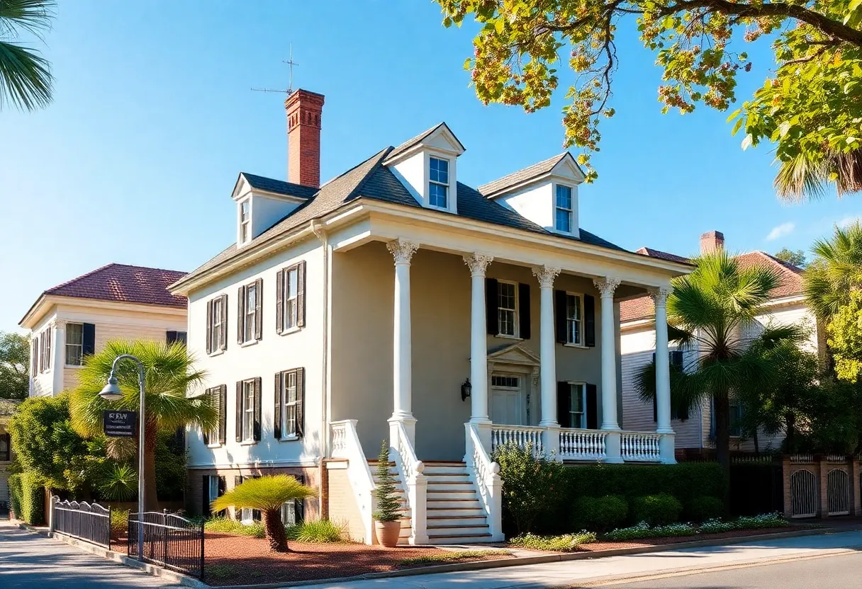 Historical antebellum house in Charleston