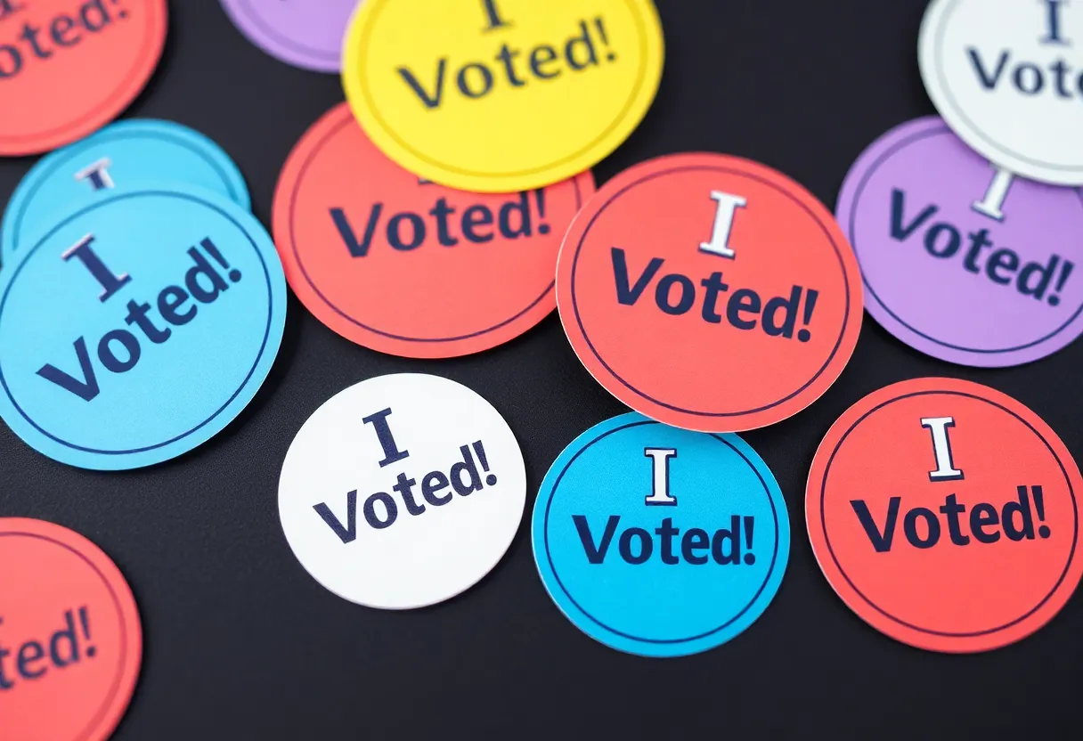'I Voted!' stickers designed by local students in Charleston County