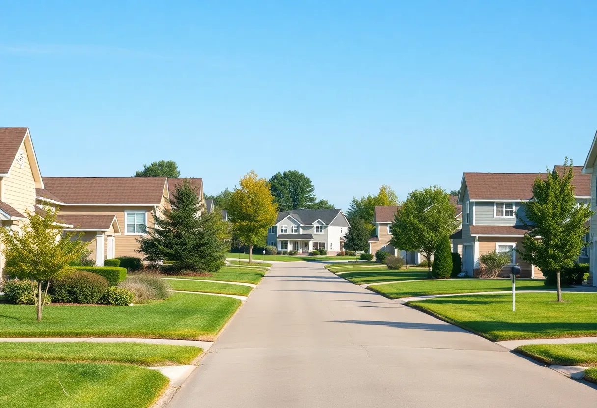 Suburban neighborhood representing firearm safety regulations