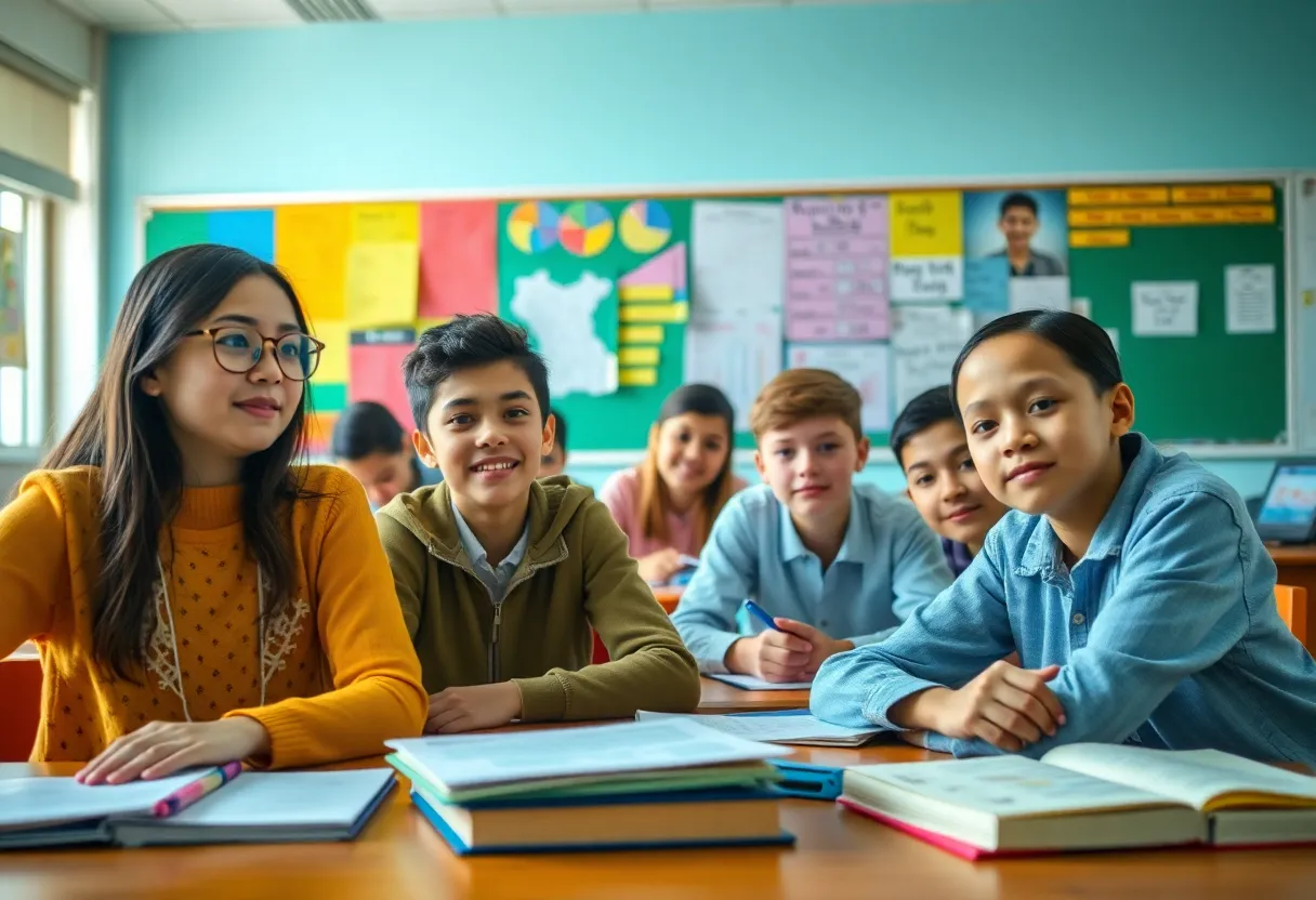 Classroom of students representing academic growth in Charleston SC