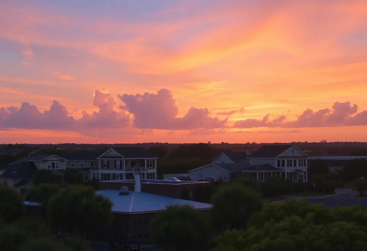 A beautiful sunset view of Charleston, South Carolina, symbolizing recovery and hope against overdose deaths.