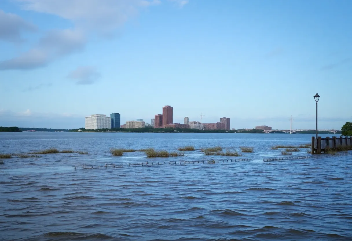 View of Charleston during tidal flooding conditions