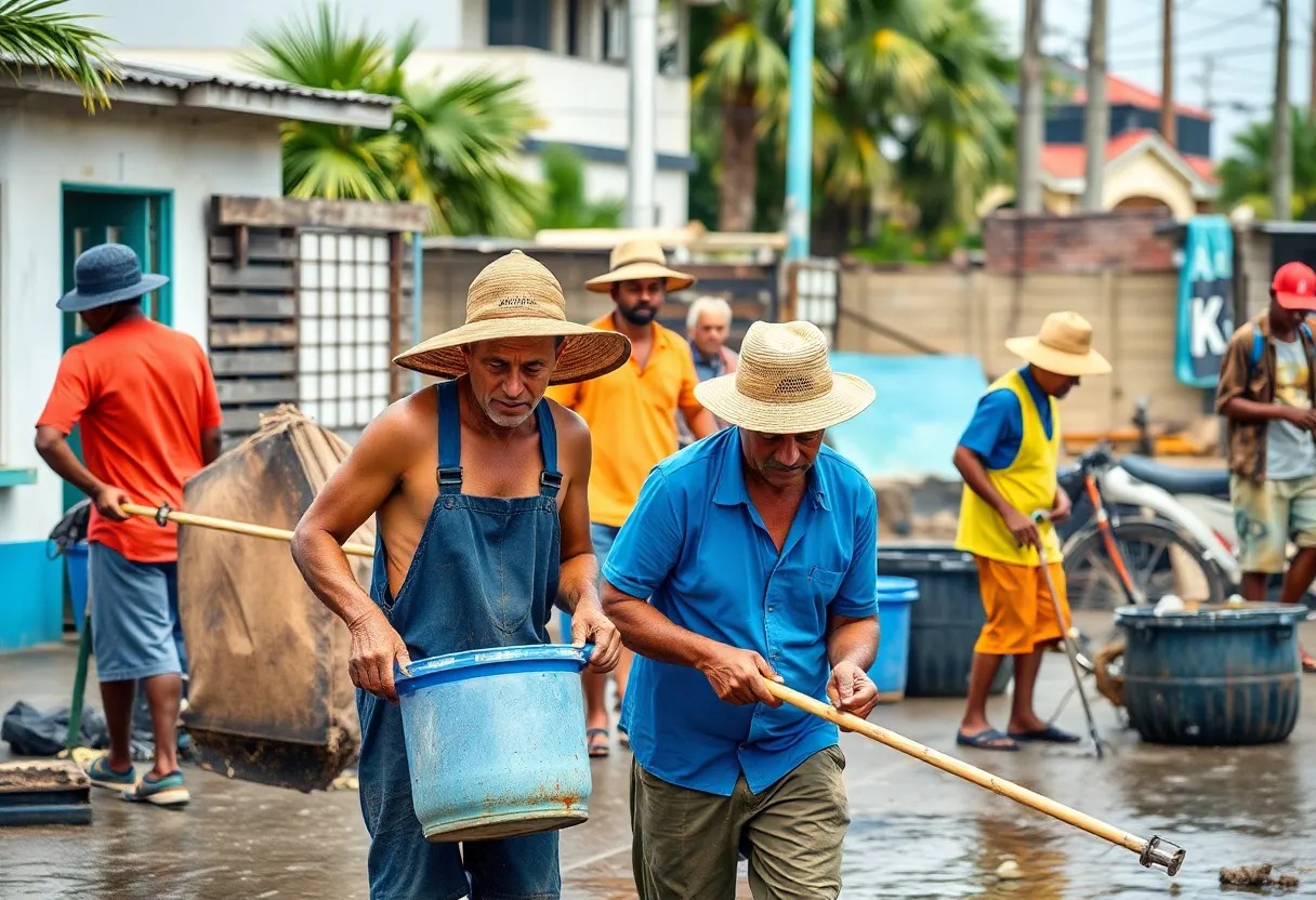 Workers in Charleston showcasing resilience in demanding tasks under hot weather