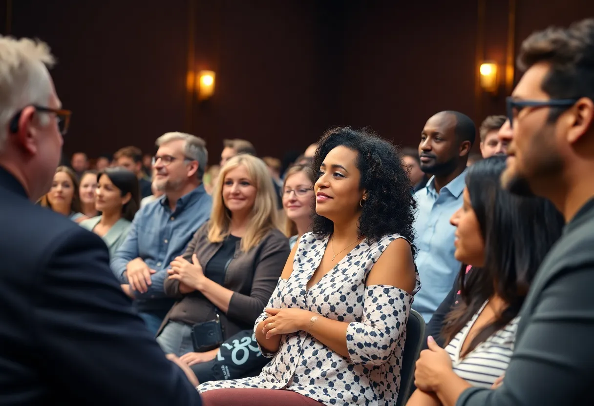 Audience engaging in a discussion at the Civility Initiative event