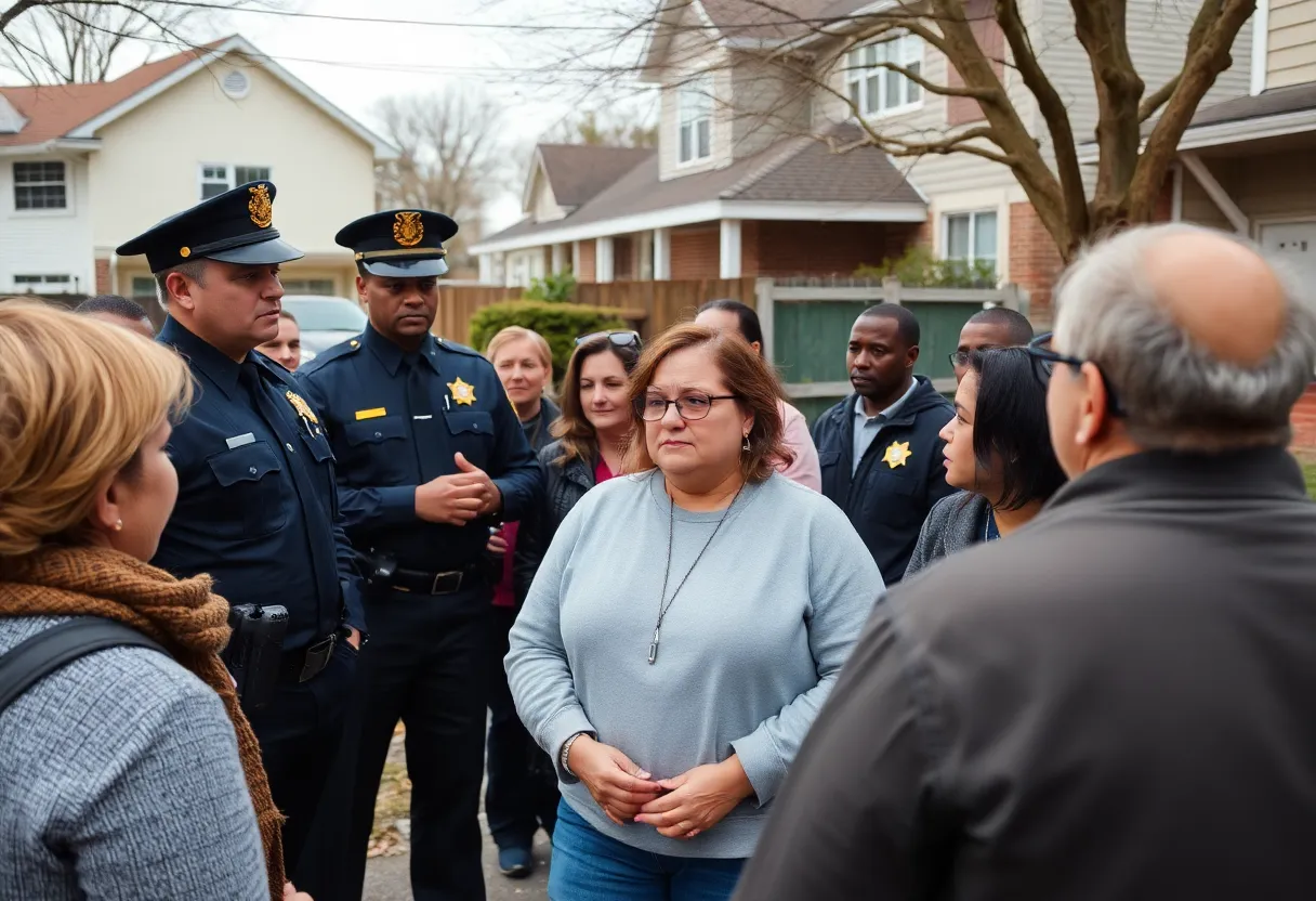 Residents attending a community safety meeting in North Charleston