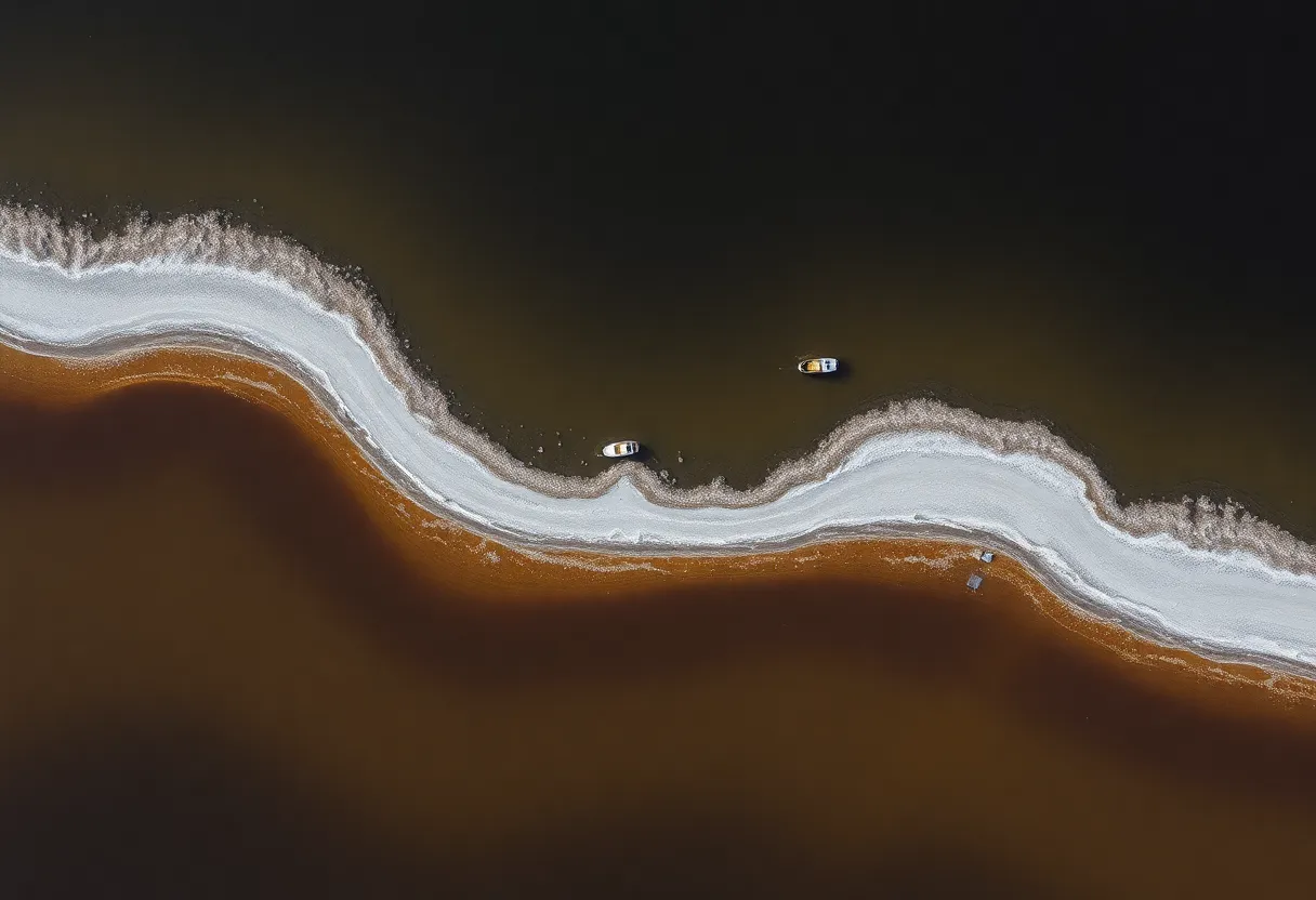 Filbin Creek in Charleston, SC showing signs of water contamination